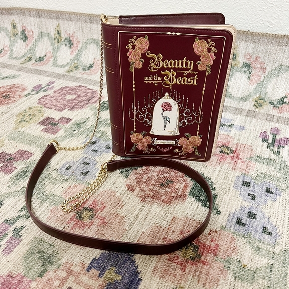 Pre Owned Danielle Nicole Disney Beauty and the Beast Book Crossbody Bag - Picture 2 of 14